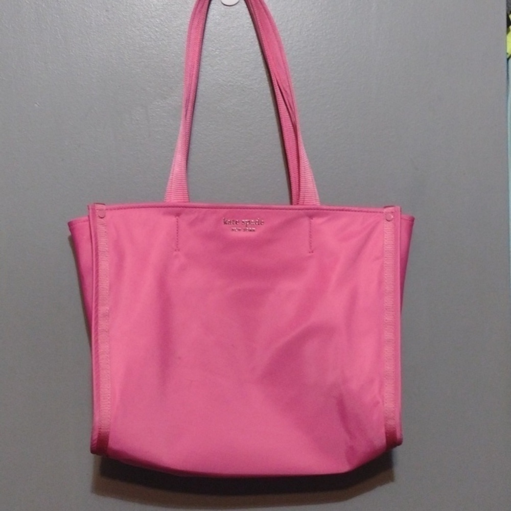 KATE Spade Large/Medium Nylon Tote in  bubblegum pink Barbiecore